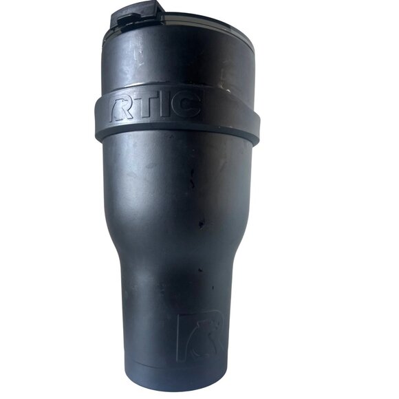 RTIC 32oz Stainless Steel Matt Black Travel Mug With Add on Handle and Lid - Picture 3 of 9